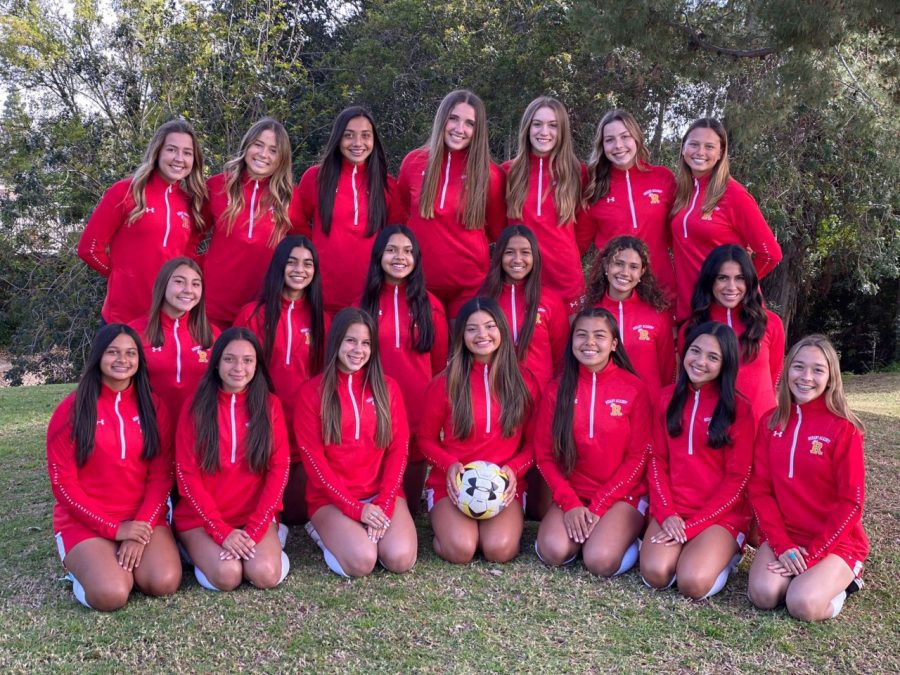 The 2020-2021 Rosary varsity soccer team. 