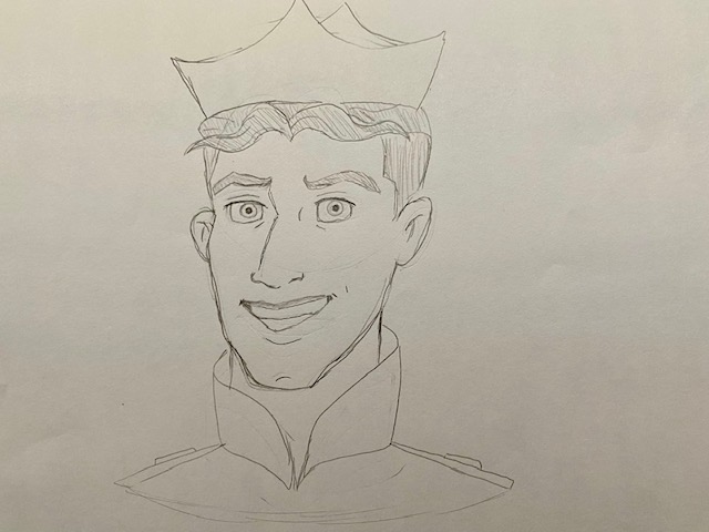 An excellent drawing of Prince Naveen 