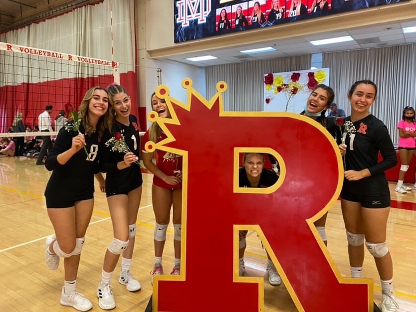 Royal volleyball seniors are all smiles for senior night.