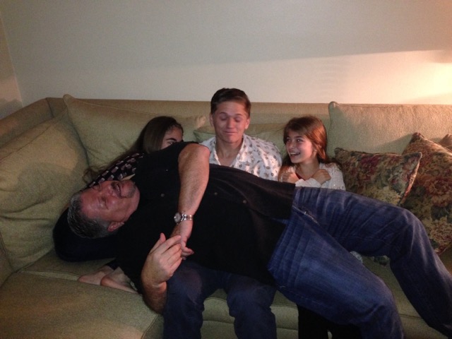 Annual nap on the couch goes wrong when Uncle Mike lays on top of us.