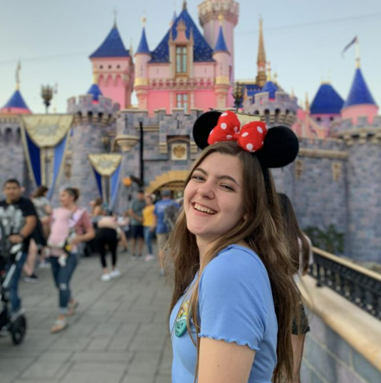 Katie at the place she loves most, Disneyland.