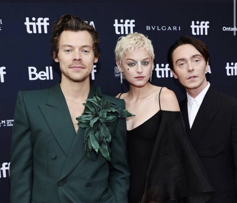 The cast of My Policeman shows off their stunning red carpet looks at the Toronto International Film Festival. (Photo from @emmalouisecorrin on Instagram).