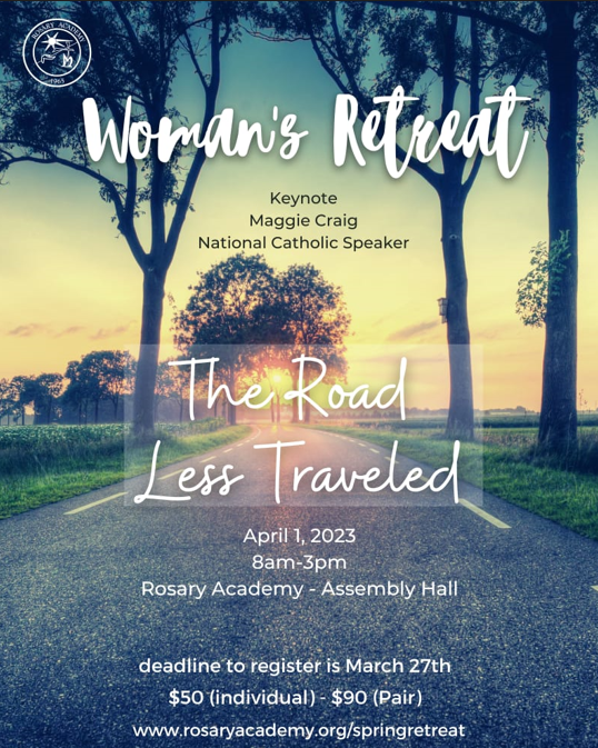 Some details about the upcoming Womens Retreat.(Photo provided by Cadiz Salazar 23)