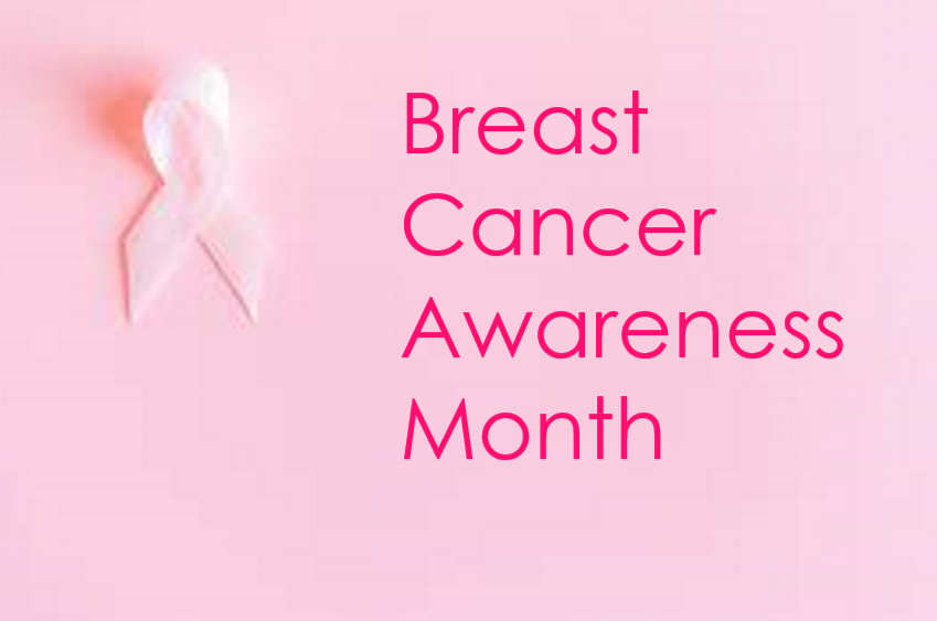 This month, October, is breast cancer awareness month.