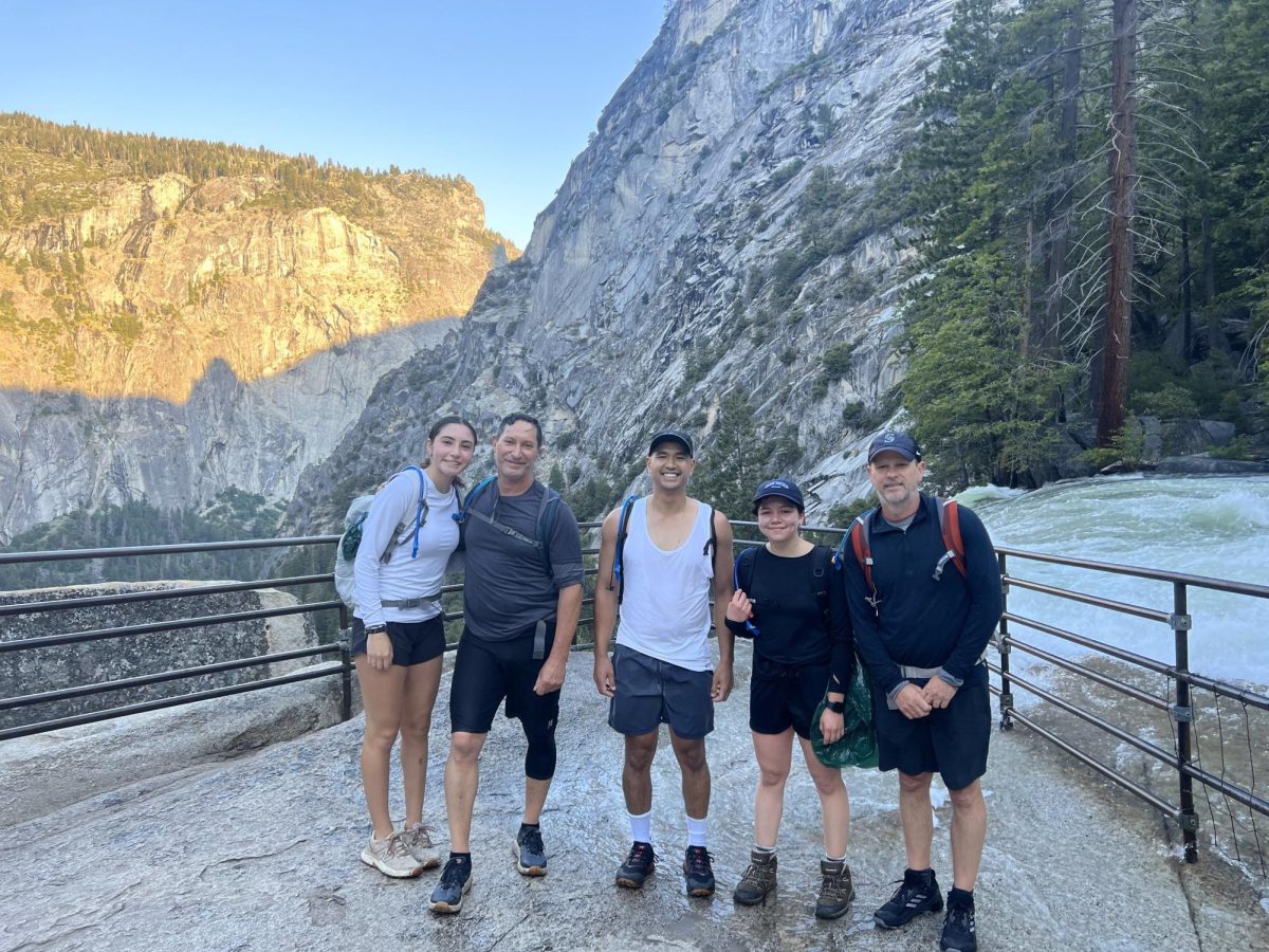 Lainey and her family pose for a cute picture after finishing a beautiful hike in Yosemite.