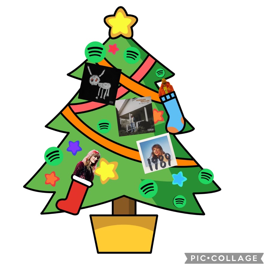 Here is our Spotify Wrapped Christmas tree!