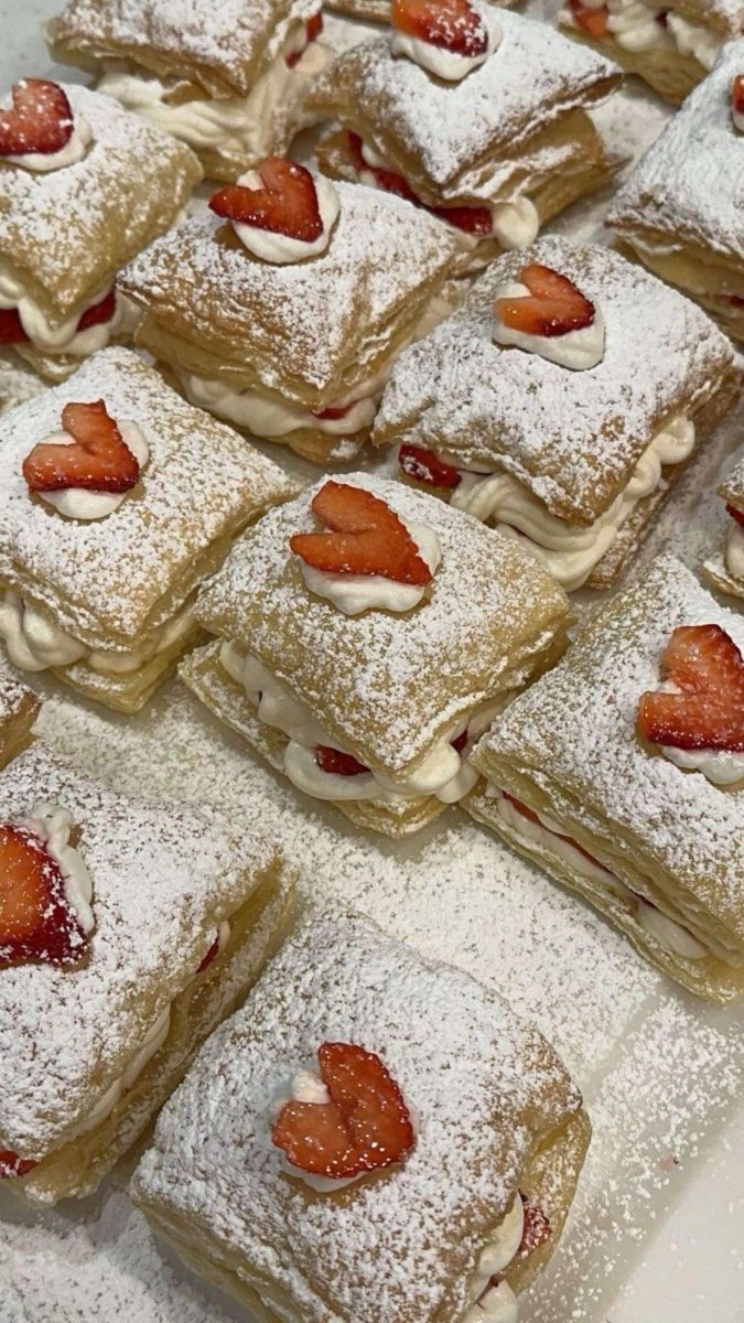 Sydneys famous strawberry puff pastries look and taste amazing.