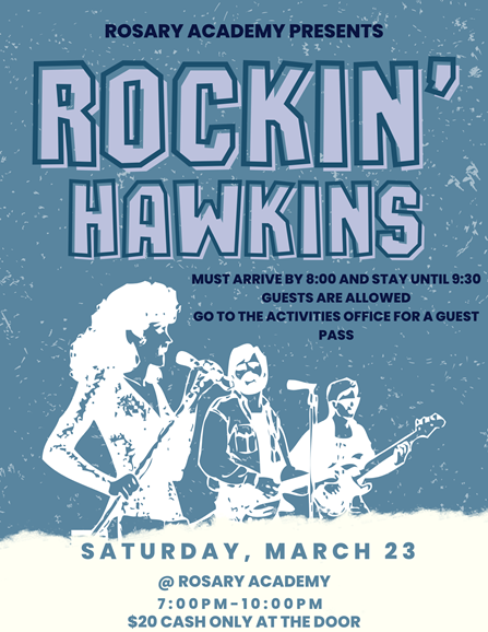 The Rockin Hawkins dance is a great way to have something to look foward to.