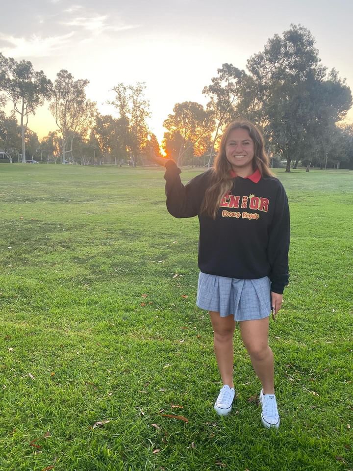 Our lovely Sabrina giving a big smile for her last first day of high school.