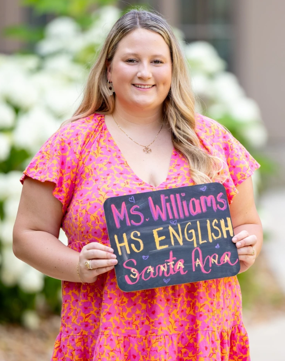 Here is Ms. Williams on the first day of school!