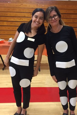 A pair of dominoes in the Religion Department.