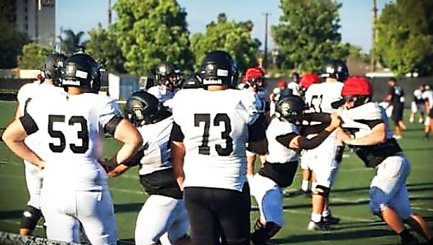 Servite football at practice getting ready for their upcoming game.  Photo by: Nolan Troxel