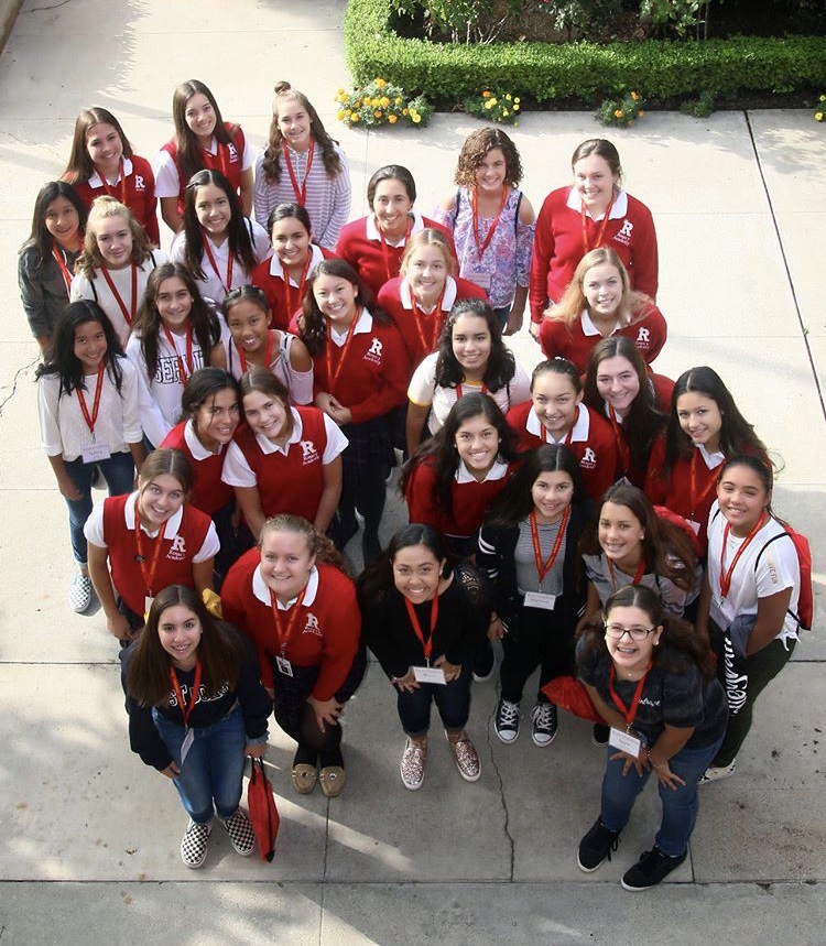 Rosary's Royal Ambassadors ready to take on the day with their shadows from St. Juliana's. Photo by Mrs. Reinbold.