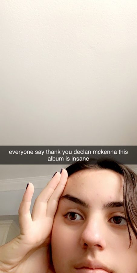 Emma Silva "23 expressing her love for Declan McKenna. Photo by: Emma Silva
