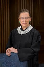 Ruth Bader Ginsberg in her famous lace collar robe. Photo Credit: Flickr