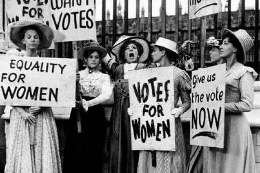 Women suffrage movement protest which led to the passing of the 19th amendment.