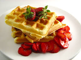 Waffles and pancakes both have their pros and cons-- it's up to you to decide!
Photo location: https://commons.wikimedia.org/wiki/File:Waffles_with_Strawberries.jpg