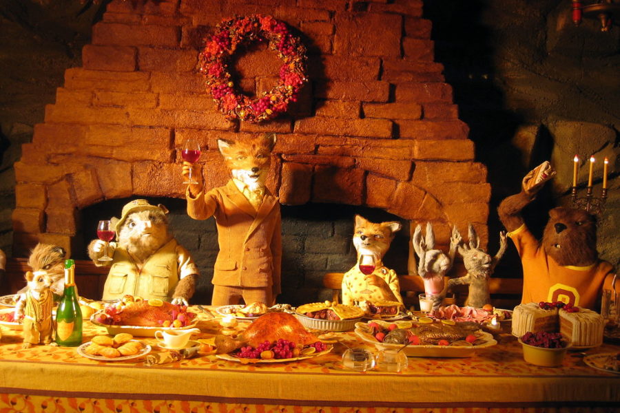 The Thanksgiving feast scene from "Fantastic Mr. Fox." 