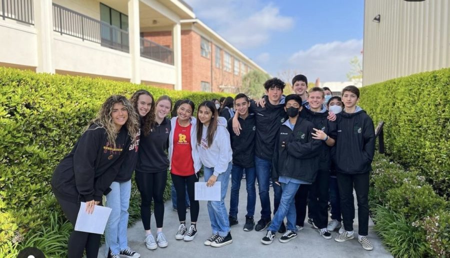 The Rosary group leaders and the St. Francis of Assisi students.