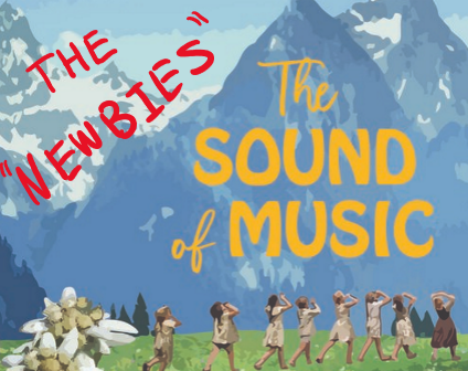 The advertising picture for "The Sound of Music" put on by the actors of Trinitas.