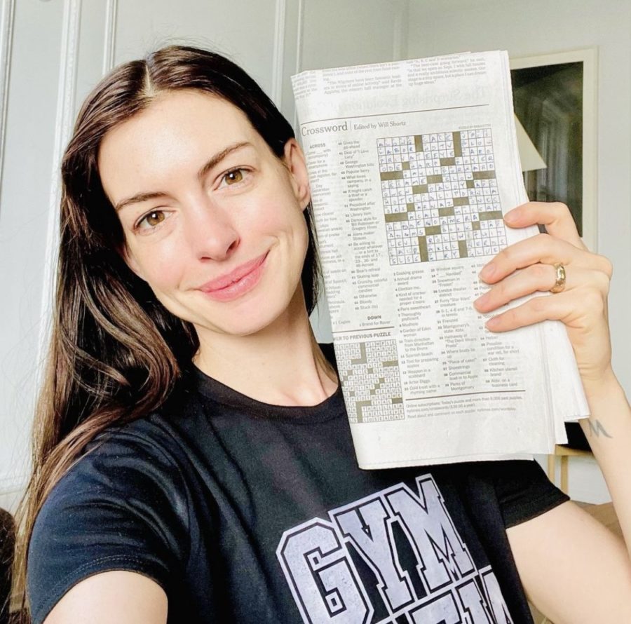 You can't tell me Anne Hathaway wouldn't make a great teacher. I mean, she does crossword puzzles! (PC: @annehathaway on Instagram).