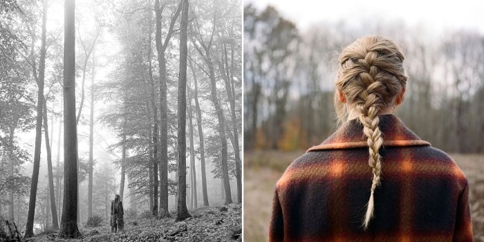 Taylor Swift's fabulous sister albums "folklore" on the left and "evermore" on the right.