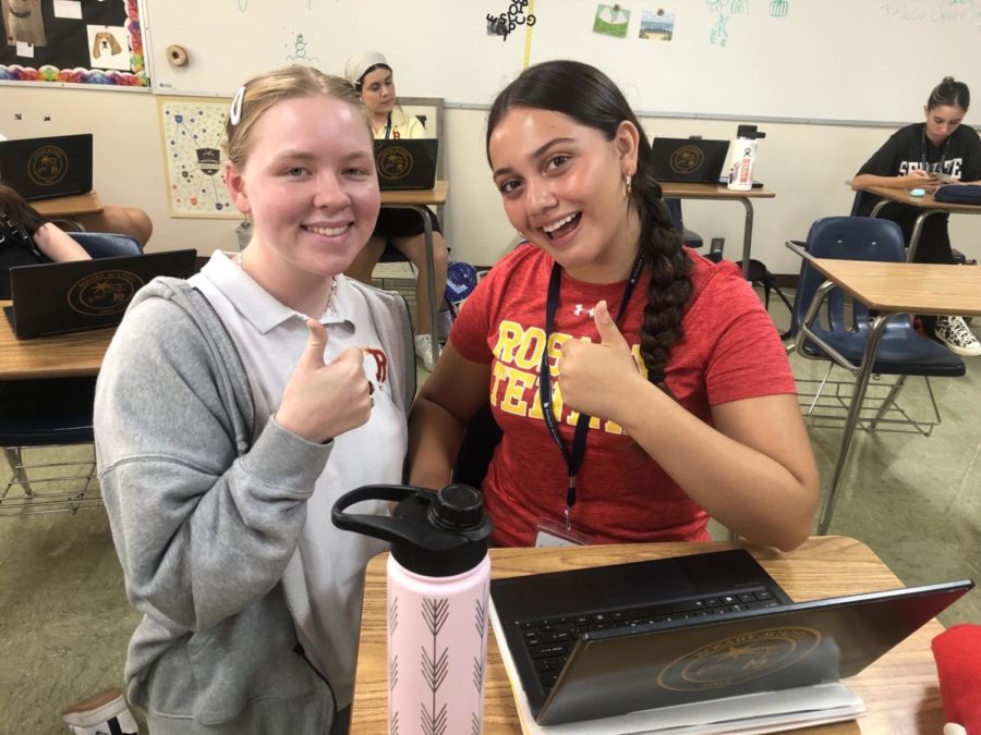 NHS president Charlotte Jordan '23 and vice-president Daniela Arias '23 are ready to tutor their fellow Royals.