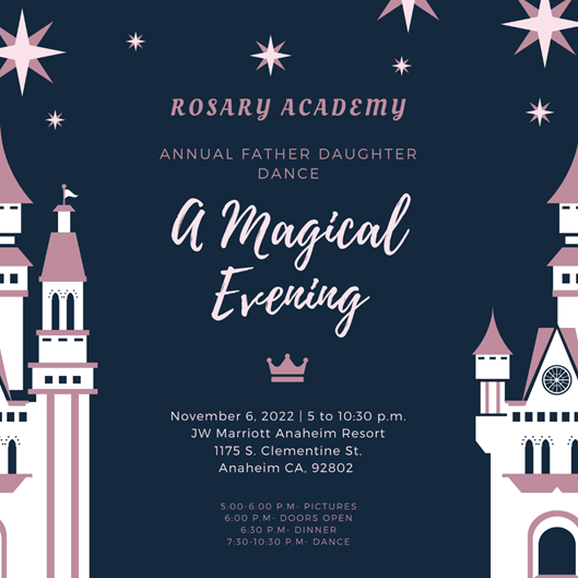 Father Daughter Dance "A Magical Evening" information.