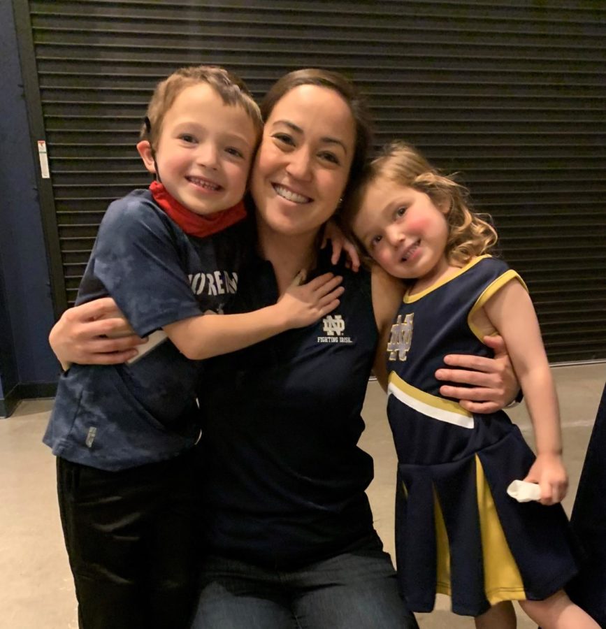 Tiffany and her kids rocked out in Notre Dame gear! (Photo Provided by Tiffany Roberts)