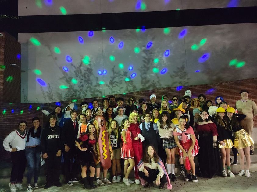 Rosary's thespians looking amazing at the Trinitas Thespian Halloween Party.