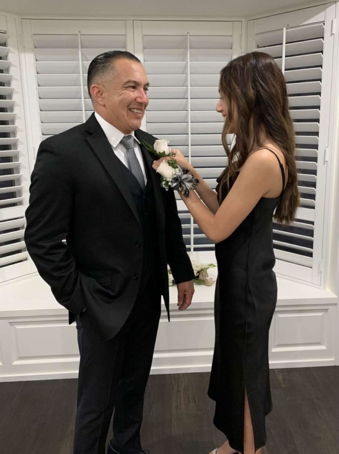 Here is a sneak peak of Amber Lizardi '23 and her dad before the Father Daughter dance last year.
