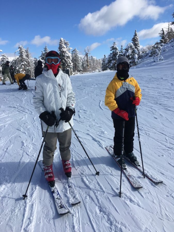 Christina Vaughan '26 and her brother taking on the slopes!