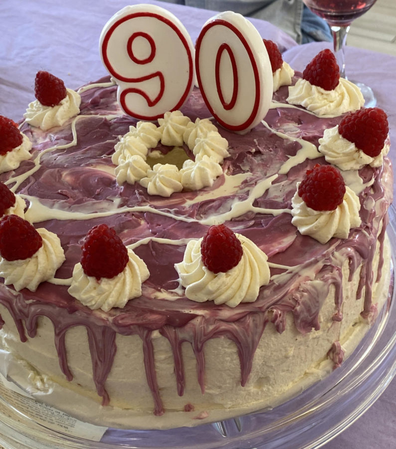 "This is an angel food ice cream cake I made for my Mother-in-laws 90th birthday this year" (Photo Provided by Mr. Lyons). 