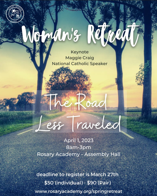 Some details about the upcoming Women's Retreat.(Photo provided by Cadiz Salazar '23)