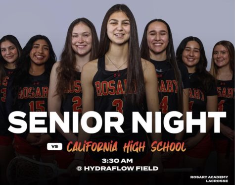 Rosarys seniors crushed their senior night game! (Photo taken from @rosarylacrosse)
