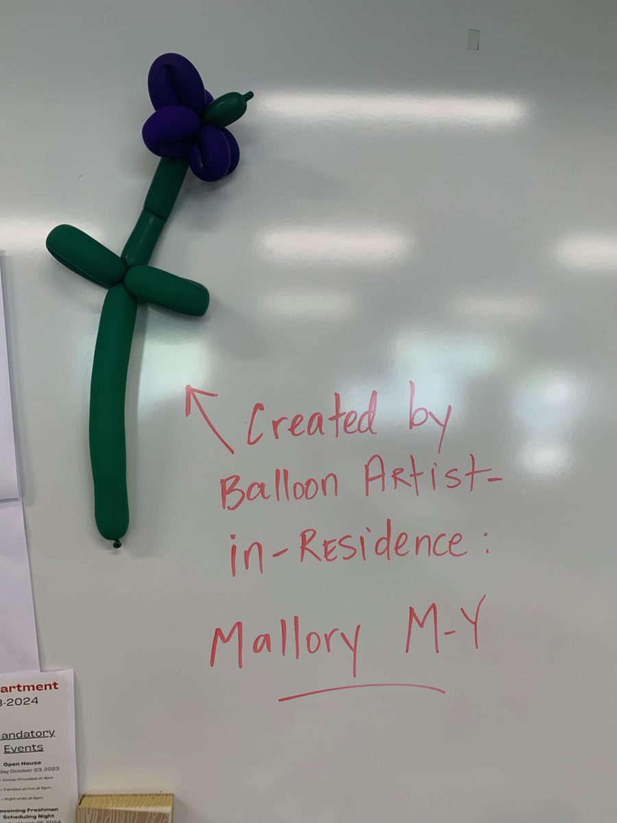 One of Mallory's masterpieces being displayed in room 208. What an honor.