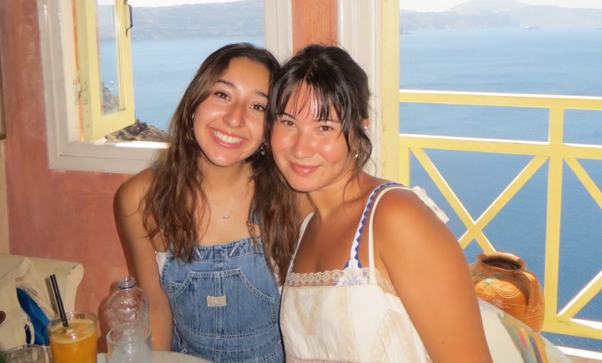 Bella Capps '21 visits Marysol Cazarez '21 in Greece!