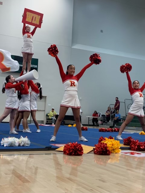 Rosary's Cheer Team did fantastic performing their gameday routine!