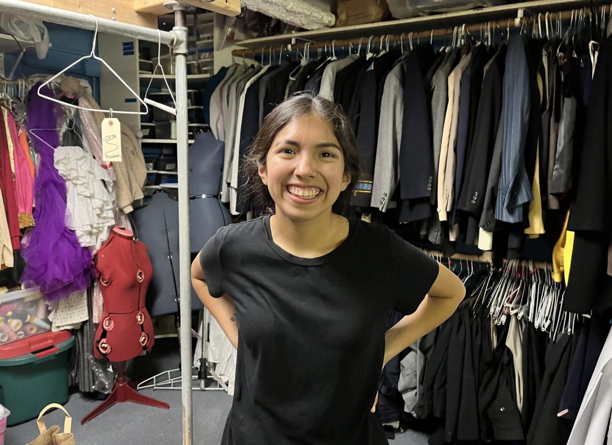 Lauren Carlin '24, who's been doing shows since fall of last year, is now costume crew head!