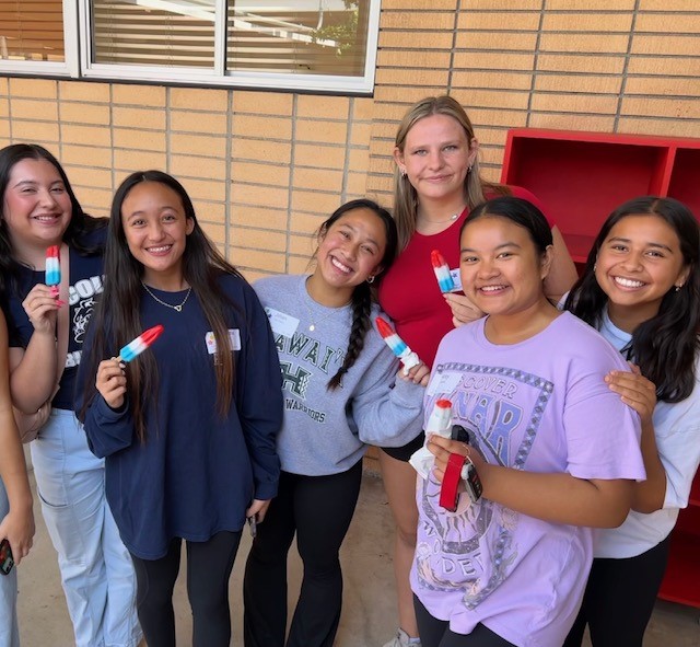 Rosary seniors and juniors serve at St. Nobert's Vacation Bible School for their first semester service hour requirement.