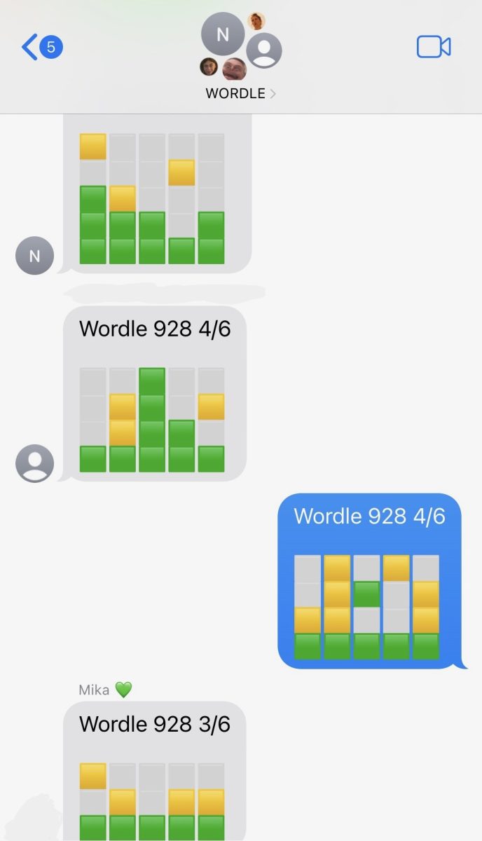 Brooke and her family have a text group chat dedicated to sharing their Wordle scores.