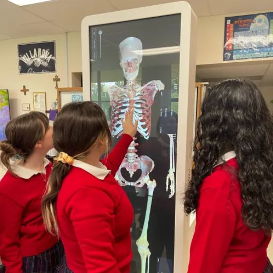 The Anatomage Table is a unique experience for Rosary's Medical Pathway students