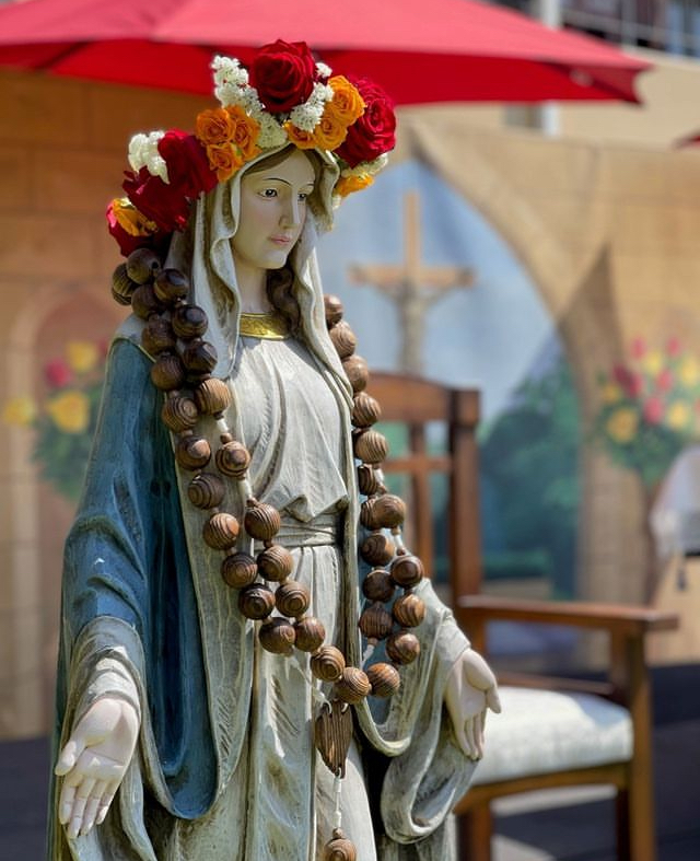 Our Lady of the Rosary, whom we honor during Rosary Day. 