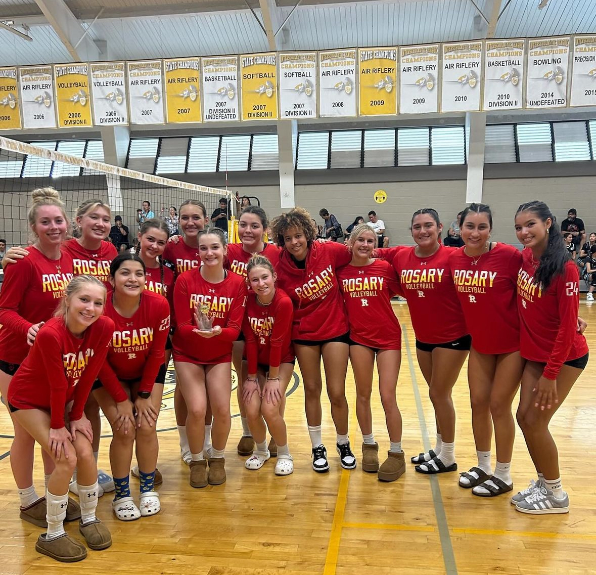 The Varsity volleyball team places 3rd at the Lancer invitational tournament in Hawaii. 