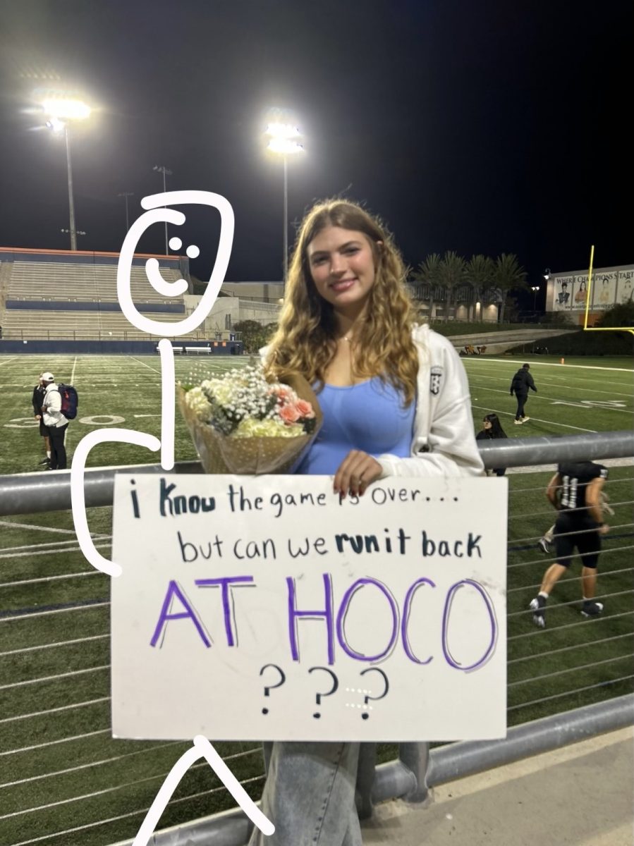 How cute is this proposal for Sydney Hastert '25? Unfortunately, Luke Vanskiver '25 could not be featured, but his spirit remains present though this beloved stick figure!