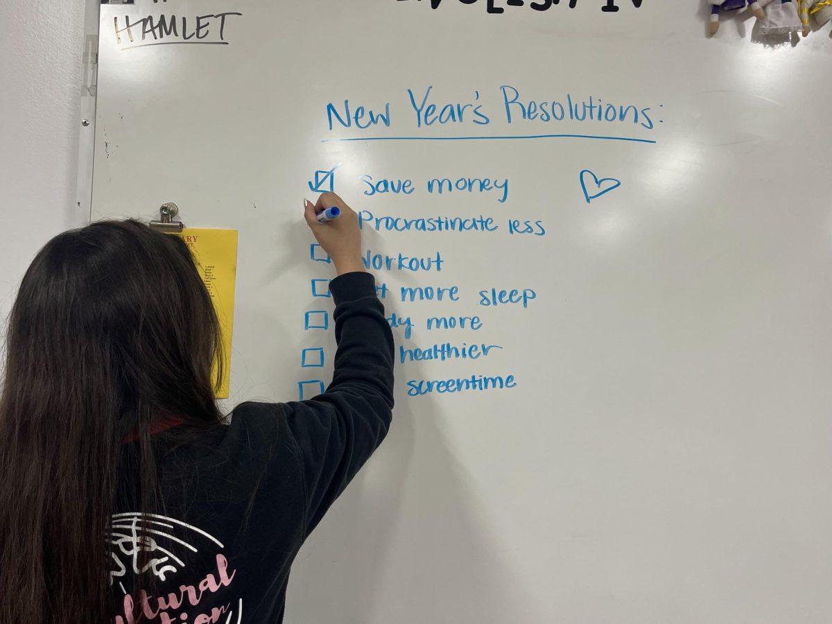 Checking our resolutions off one by one!