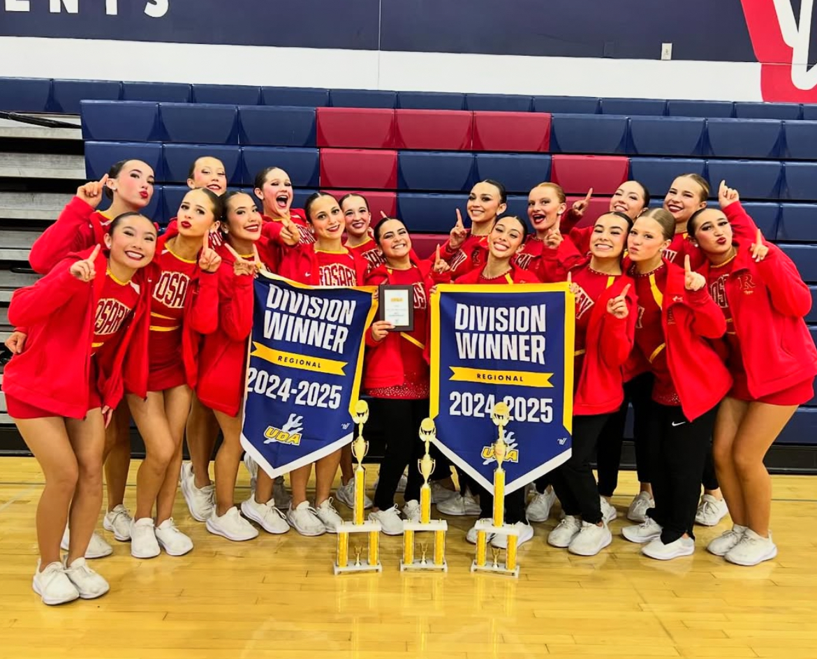 The Rosary Dance team smiles big from their big wins last weekend. 