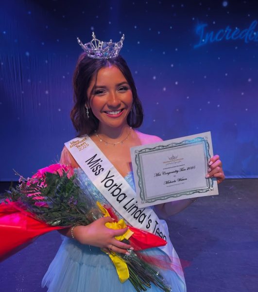 Michaela being beautiful as ever after winning the Miss Yorba Linda Teen title.