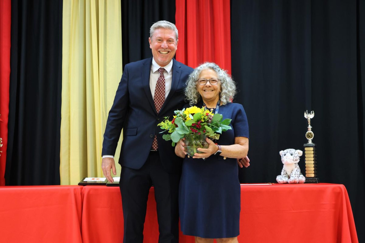 Congratulations to Ms. D'Alba on her award for Teacher of the Year. 