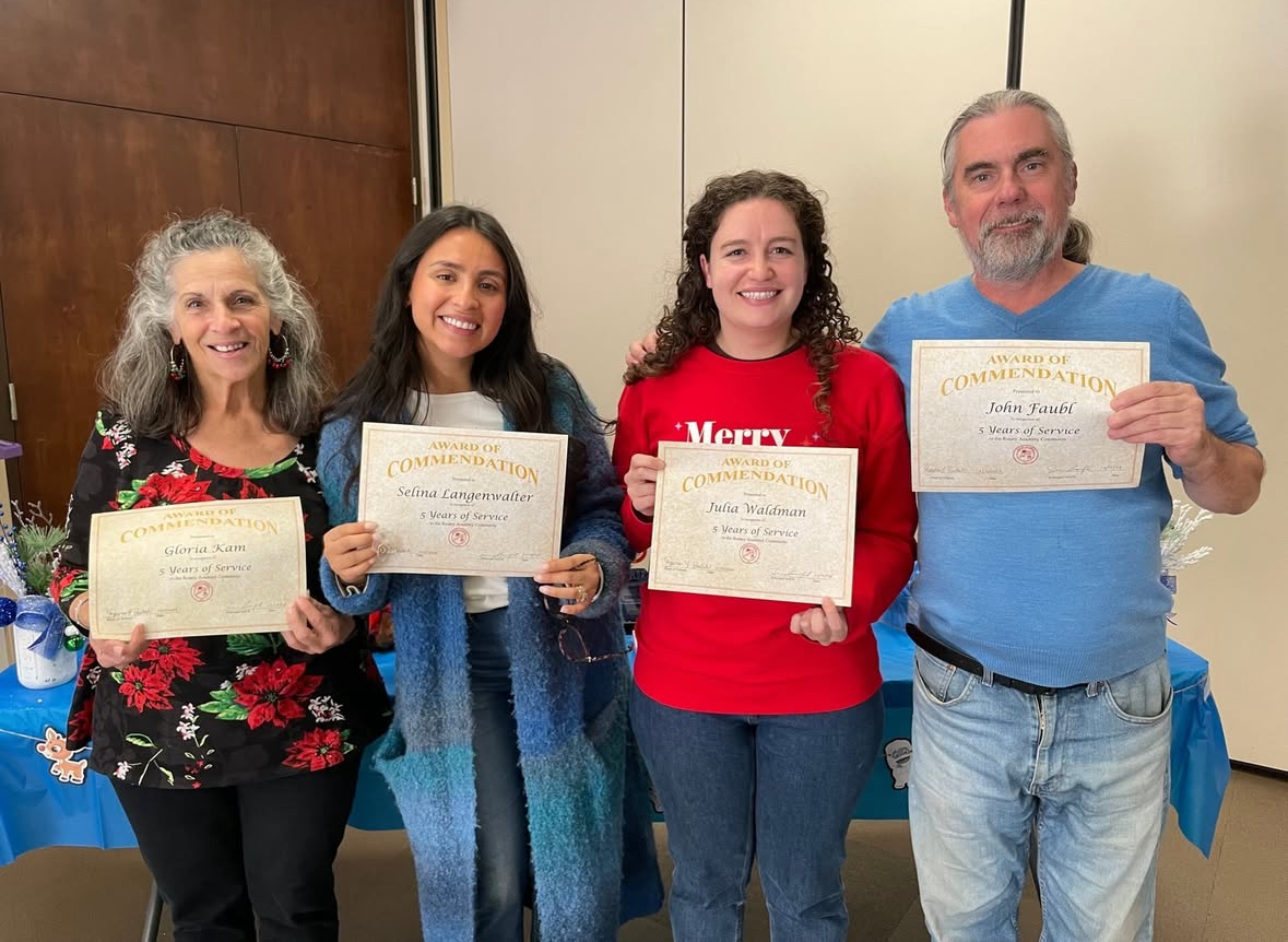 Staff smiled as they received these awards!